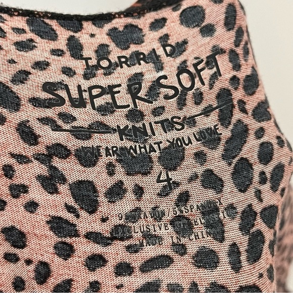 Torrid 4X super soft romper orange animal spotted 0189 brown pockets knits tank - Picture 11 of 13
